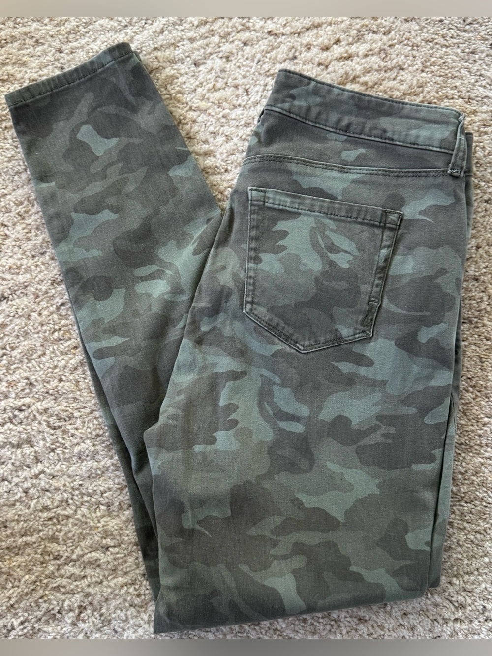 Style & Co. Men's Skinny Camo Jeans - Olive Green & Dark Green
